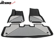 Load image into Gallery viewer, 2020-2024 Tesla Model Y 3D Floor Mats Black&amp; Gray&amp; White TPE Injection