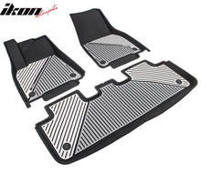 Load image into Gallery viewer, 2020-2024 Tesla Model Y 3D Floor Mats Black&amp; Gray&amp; White TPE Injection