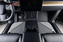 Load image into Gallery viewer, 2020-2024 Tesla Model Y 3D Floor Mats Black&amp; Gray&amp; White TPE Injection