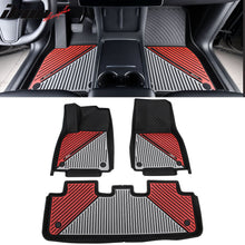 Load image into Gallery viewer, 2020-2024 Tesla Model Y 3D Floor Mats Black&amp; Gray&amp; Red TPE Injection