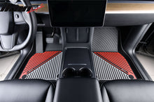 Load image into Gallery viewer, 2020-2024 Tesla Model Y 3D Floor Mats Black&amp; Gray&amp; Red TPE Injection