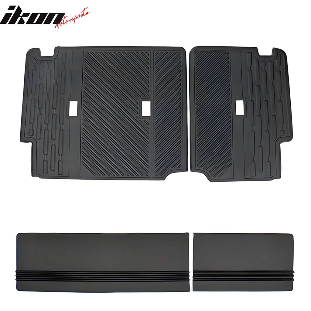 2021-2025 Ford Bronco 4Dr Black TPE Rear Seat Protector Backrest Cover