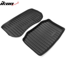 Load image into Gallery viewer, 2021-2023 Tesla Model 3 Black Trunk Mats Cargo Liner Injection TPE