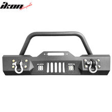 Load image into Gallery viewer, Fits 07-17 Jeep Wrangler Front Bumper Guard w/ LED Light &amp; D Rings