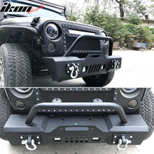 Load image into Gallery viewer, Fits 07-17 Jeep Wrangler Front Bumper Guard w/ LED Light &amp; D Rings