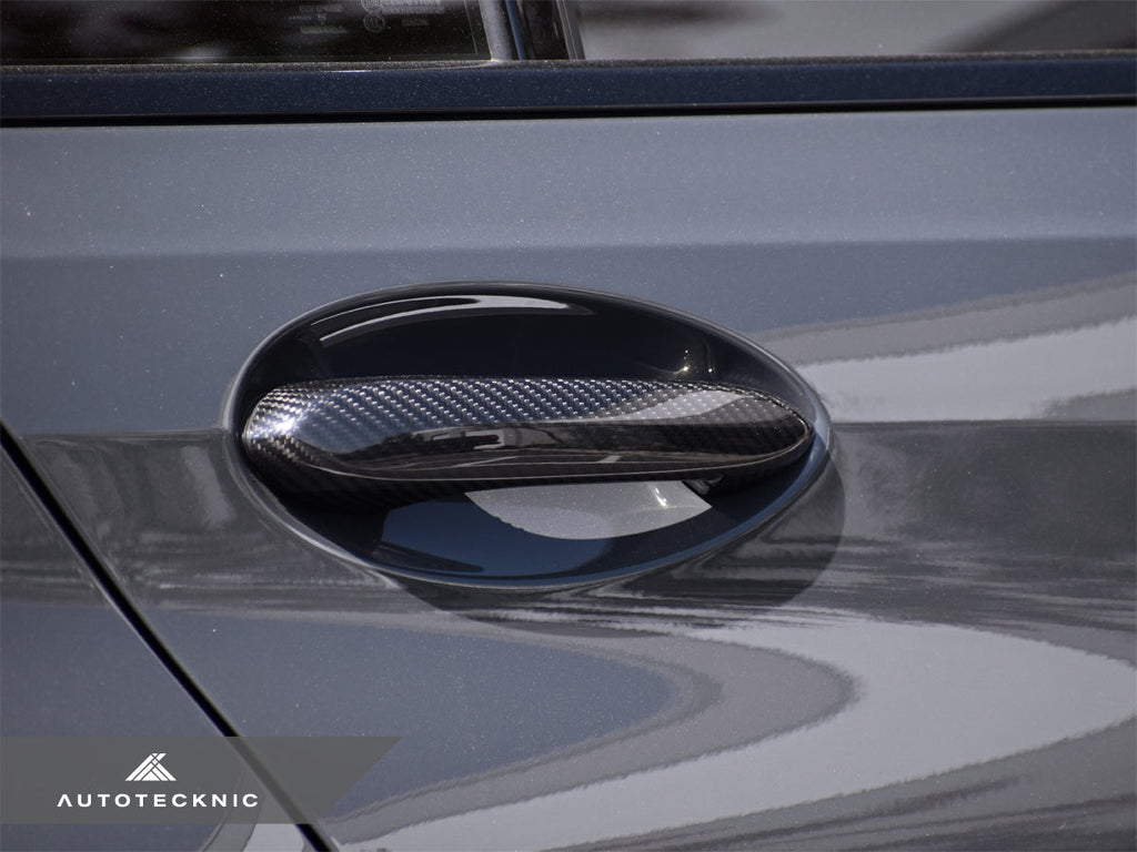 AutoTecknic Dry Carbon Door Handle Trim Set - G14 8-Series Convertible | G15 8-Series Coupe