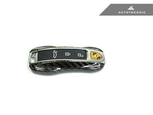Load image into Gallery viewer, AutoTecknic Dry Carbon Key Remote Trim - Porsche Taycan | Panamera 17-Up | Cayenne 18-Up (G2)