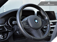 Load image into Gallery viewer, AutoTecknic Carbon Alcantara Steering Wheel Trim - G30 5-Series | G32 6-Series GT