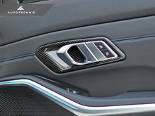 Load image into Gallery viewer, AutoTecknic Dry Carbon Interior Door Handle Trim Set - G80 M3