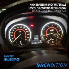 Load image into Gallery viewer, BMW E9X GAUGE FACE / GAUGE OVERLAY FOR 318, 320, 323, 325,328, 330, 335, M3