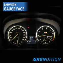 Load image into Gallery viewer, BMW E9X GAUGE FACE / GAUGE OVERLAY FOR 318, 320, 323, 325,328, 330, 335, M3