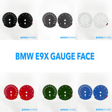 Load image into Gallery viewer, BMW E9X GAUGE FACE / GAUGE OVERLAY FOR 318, 320, 323, 325,328, 330, 335, M3
