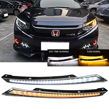 Load image into Gallery viewer, Fits 16-20 Honda Civic Eyebrow Light 2 Colors Switchback Amber