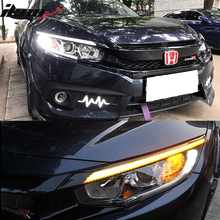 Load image into Gallery viewer, Fits 16-20 Honda Civic Eyebrow Light 2 Colors Switchback Amber