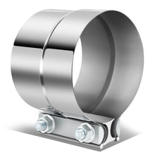 Load image into Gallery viewer, 4.0" Lap Joint Exhaust Band Clamp Muffler Sleeve Coupler Stainless Steel