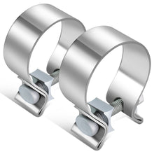 Load image into Gallery viewer, 2.25" Stainless Steel Narrow Band Exhaust Clamps (2-Pack)