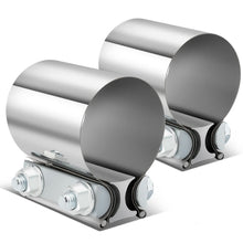 Load image into Gallery viewer, 2.0" Butt Joint Exhaust Band Clamp Muffler Coupler Stainless Steel