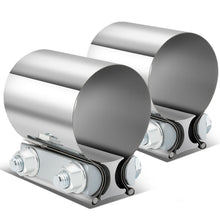 Load image into Gallery viewer, 2.25" Stainless Steel Exhaust Band Clamp Set - 2 Piece Butt Joint