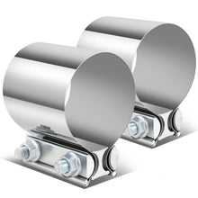 Load image into Gallery viewer, 2.5" Butt Joint Exhaust Band Clamp Muffler Coupler Stainless Steel