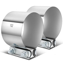 Load image into Gallery viewer, 4.0" Butt Joint Exhaust Band Clamp Muffler Coupler Stainless Steel