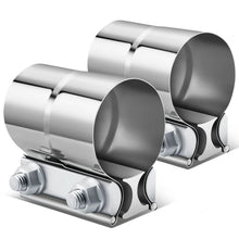 Load image into Gallery viewer, 2.0" Lap Joint Exhaust Band Clamp 2-Piece Stainless Steel