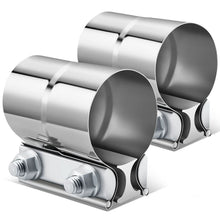 Load image into Gallery viewer, 2.25" Lap Joint Exhaust Band Clamp 2-Piece Kit Stainless Steel