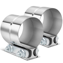 Load image into Gallery viewer, 3.0" Lap Joint Exhaust Band Clamp Muffler Sleeve Coupler Stainless Steel