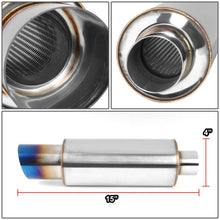 Load image into Gallery viewer, Universal 3.0" Tip 2.0" Inlet Performance Muffler 14.7" Total Length