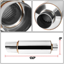 Load image into Gallery viewer, 4.0" Tip Stainless Steel Muffler 2.5" Inlet 18.5" Overall Length