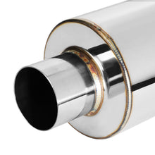 Load image into Gallery viewer, Universal Round Exhaust Muffler - 4.0" Tip, 2.5" Inlet, 18.5" Total Length