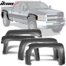 Load image into Gallery viewer, 2007-2013 Chevy Silverado 1500 69.3" Short Bed Black Fender Flares PP