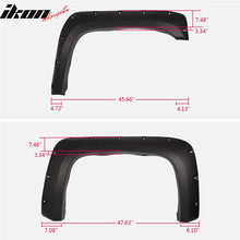 Load image into Gallery viewer, 2007-2013 Chevy Silverado 1500 69.3" Short Bed Black Fender Flares PP
