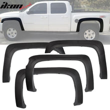 Load image into Gallery viewer, 2007-2013 Chevy Silverado 1500 69.3" Short Bed Black Fender Flare 4PC