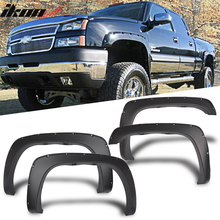 Load image into Gallery viewer, 1999-2007 Chevy Silverado GMC Sierra Pocket Rivet Black Fender Flares