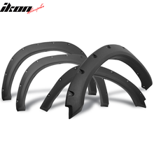 Load image into Gallery viewer, 2009-2018 Dodge Ram 1500 Pocket Rivet Black Side Fender Flares PP 4PCS