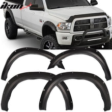 Load image into Gallery viewer, 2010-2018 Dodge Ram 2500 3500 Pocket Rivet Black Fender Flares PP 4PC