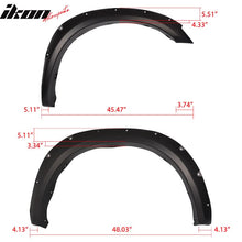 Load image into Gallery viewer, 2010-2018 Dodge Ram 2500 3500 Pocket Rivet Black Fender Flares PP 4PC