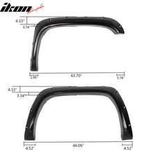 Load image into Gallery viewer, 1994-2002 Dodge Ram Pocket Rivet Textured Black Fender Flares ABS 4PC