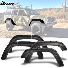 Load image into Gallery viewer, 1984-2001 Jeep Cherokee XJ Pocket Rivet Black Wide Fender Flares PP