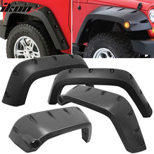 Load image into Gallery viewer, 2007-2017 Jeep Wrangler JK 4DR Pocket Style Black Fender Flares ABS