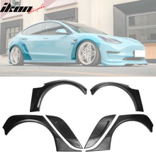 Load image into Gallery viewer, 2017-2024 Tesla Model 3 IKON Fender Flares Sanded Wheel Cover ABS 6PCS