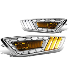 Load image into Gallery viewer, 2015-2017 Ford Focus LED DRL Fog Lights with Bezel Chrome Yellow