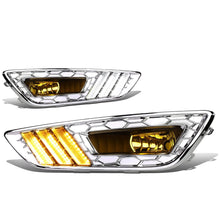 Load image into Gallery viewer, 2015-2017 Ford Focus LED DRL Fog Lights with Bezel Chrome Yellow