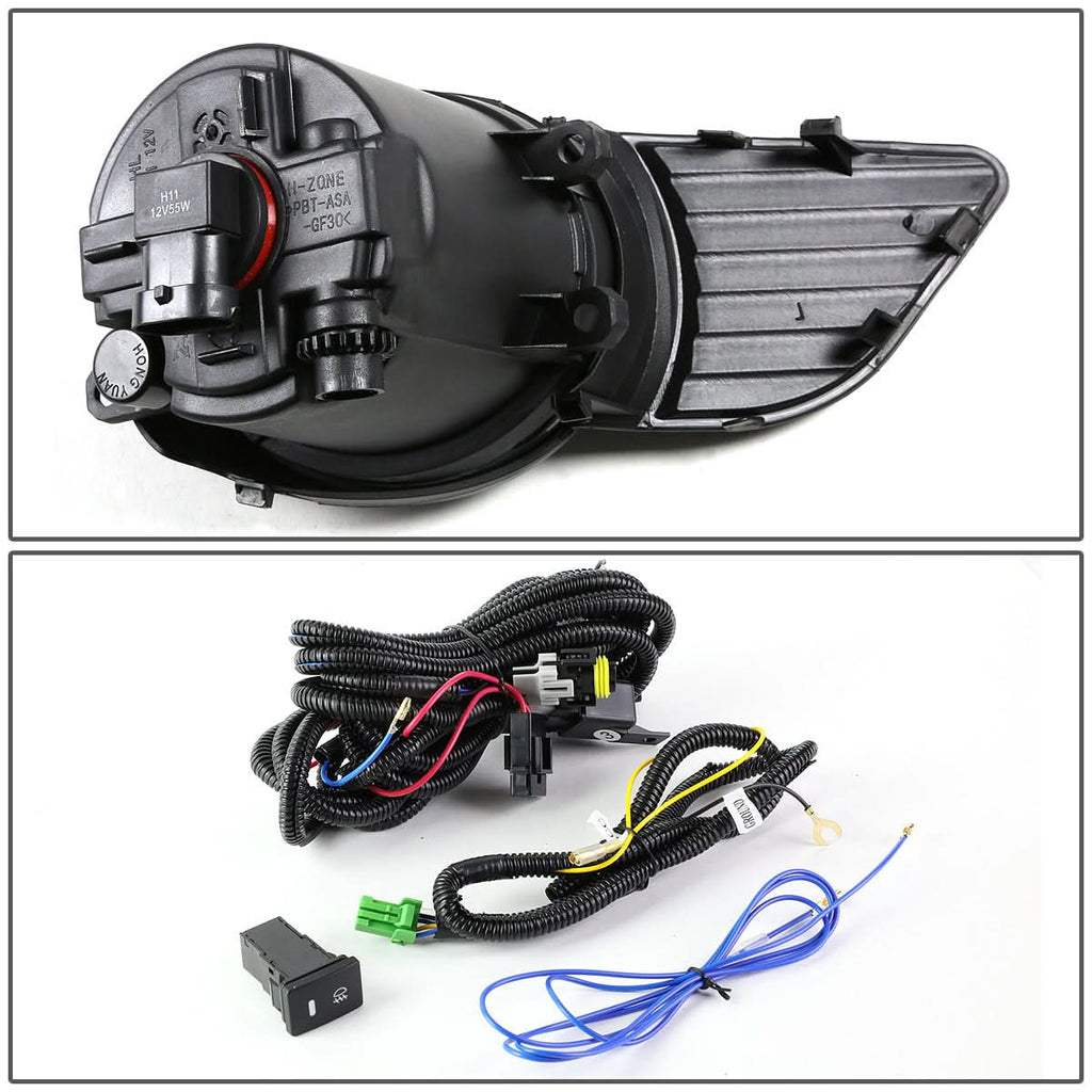 2011-2017 Toyota Sienna Fog Lights with Switch & Chrome Bezel