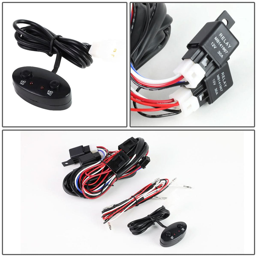 Universal Fog Lights Roof Top Running Light with Switch H3 Clear