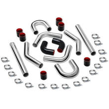Load image into Gallery viewer, Universal Intercooler Piping Kit 8pc 2.50" Aluminum Steel Silicone