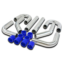 Load image into Gallery viewer, Universal Intercooler Piping Kit 2.25" 8PC Aluminum Pipes Hoses Clamps