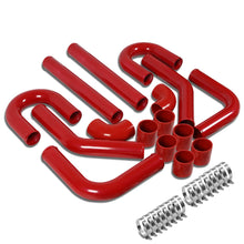 Load image into Gallery viewer, Universal 2.25" Aluminum Intercooler Piping Kit - 8PC Red 90D