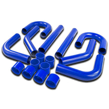 Load image into Gallery viewer, Universal Aluminum Intercooler Piping Kit - 2.50" - 8PC - Blue