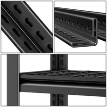 Load image into Gallery viewer, 35.4" W x 15.7" D x 72" H Steel Garage Shelves Powdercoated Black